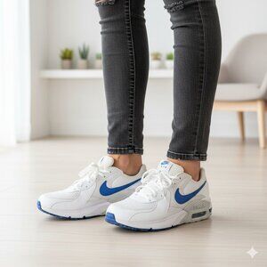 Nike Air White and Blue Athletic Men's Shoes CD4165-112 SIZE 10